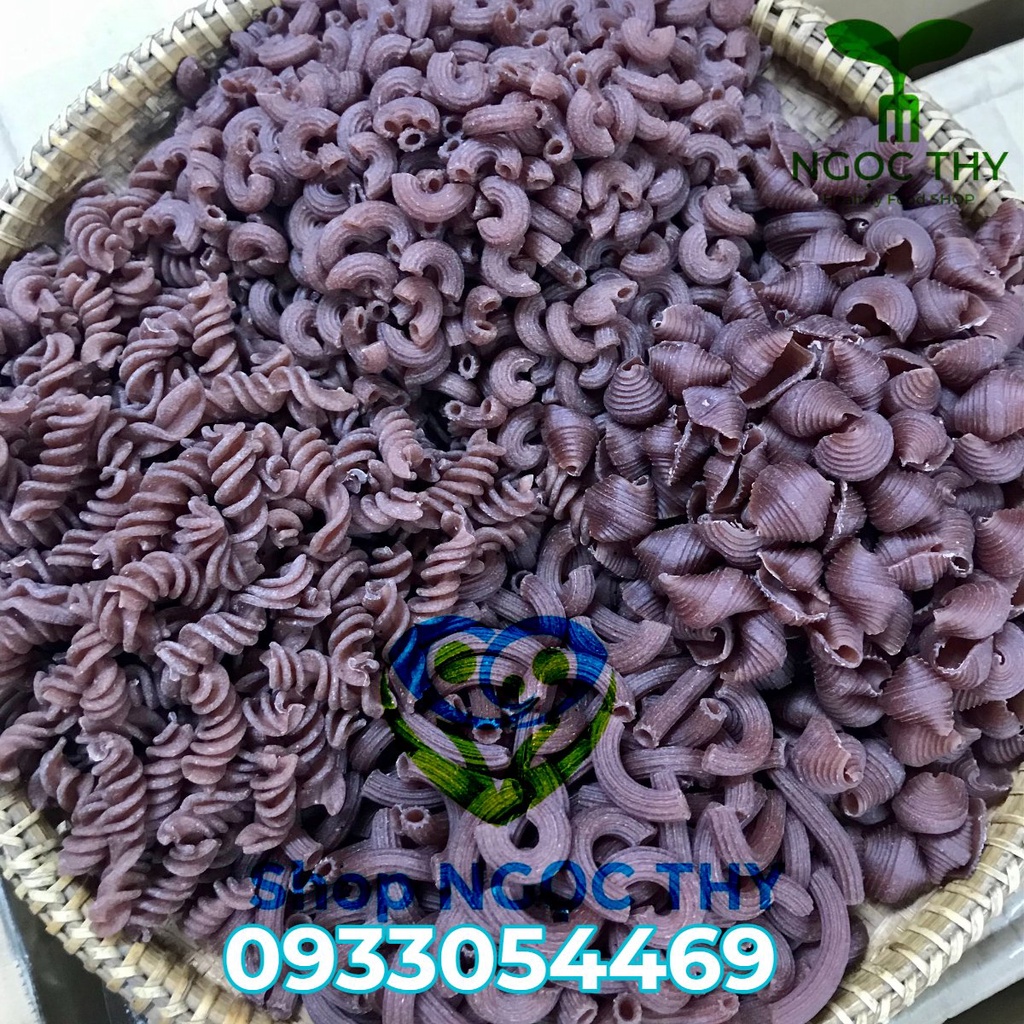 Nui gạo lứt ống sò xoắn nhiều hình dạng gói 300gr-500gr, dùng làm nui xào trộn eatclean