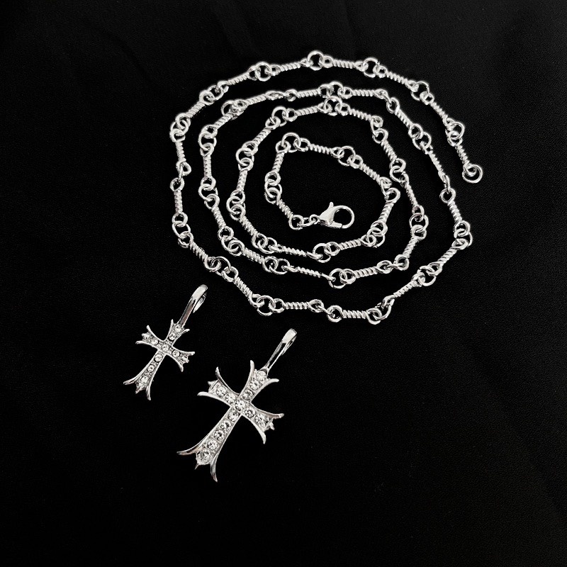 Dây Chuyền Nam Nữ Mặt Chữ Thập LOKI.Accessories Màu Bạc Đẹp Cao Cấp - Vòng Cổ Nam Chất Liệu Titan- Vòng Cổ Dias