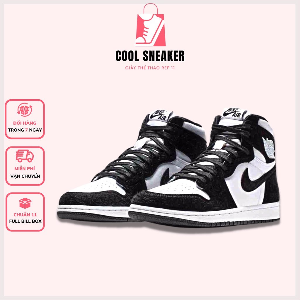 Giày Thể Thao Sneaker 𝗝𝗼𝗿𝗱𝗮𝗻 Panda Cao Cổ - Giày Jordan Cổ Cao JD1 High Nam Nữ Màu Đen Trắng Full Bo