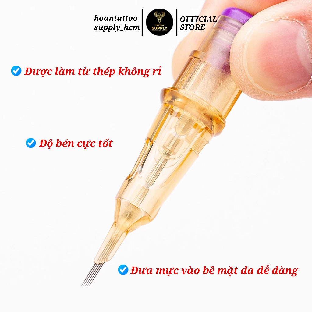 Kim phun xăm đầu đạn EZ V SELECT máy pen 1 hộp 20 chiếc