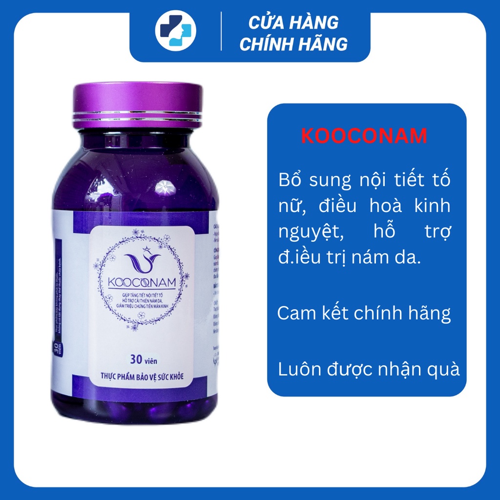 Viên uống đẹp da KOOCONAM, giảm nám da mặt, bổ sung nội tiết tố nữ 30v/ hộp)MỹPháp Pharmacy