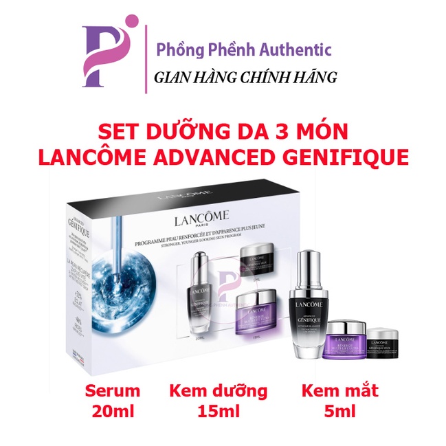 Bộ dưỡng da 3 món Lancôme Génifique 2022