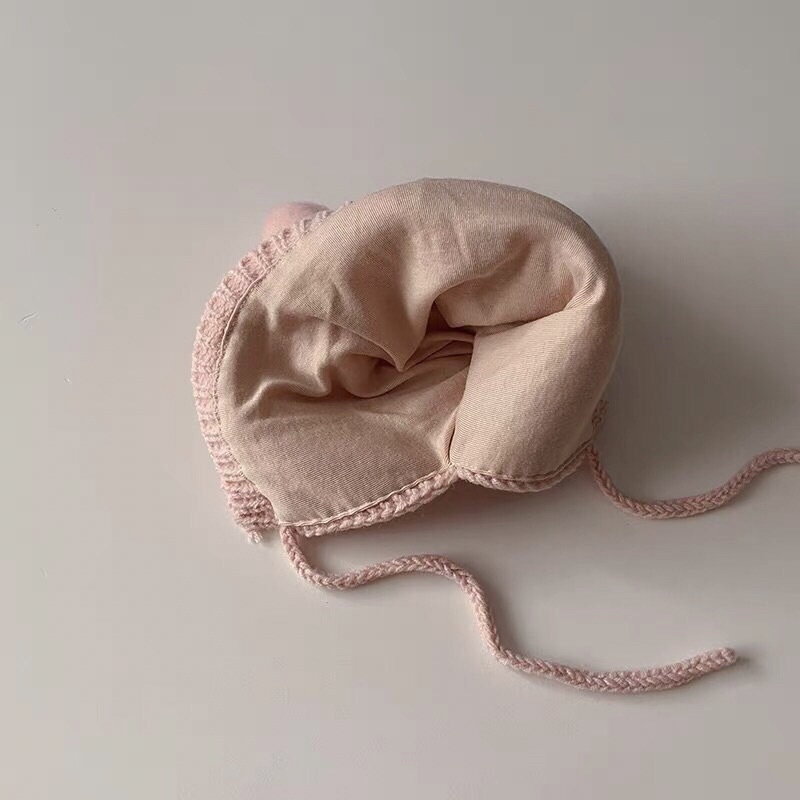 Mũ nón len tai gấu và thỏ cho bé có lót trong ấm áp