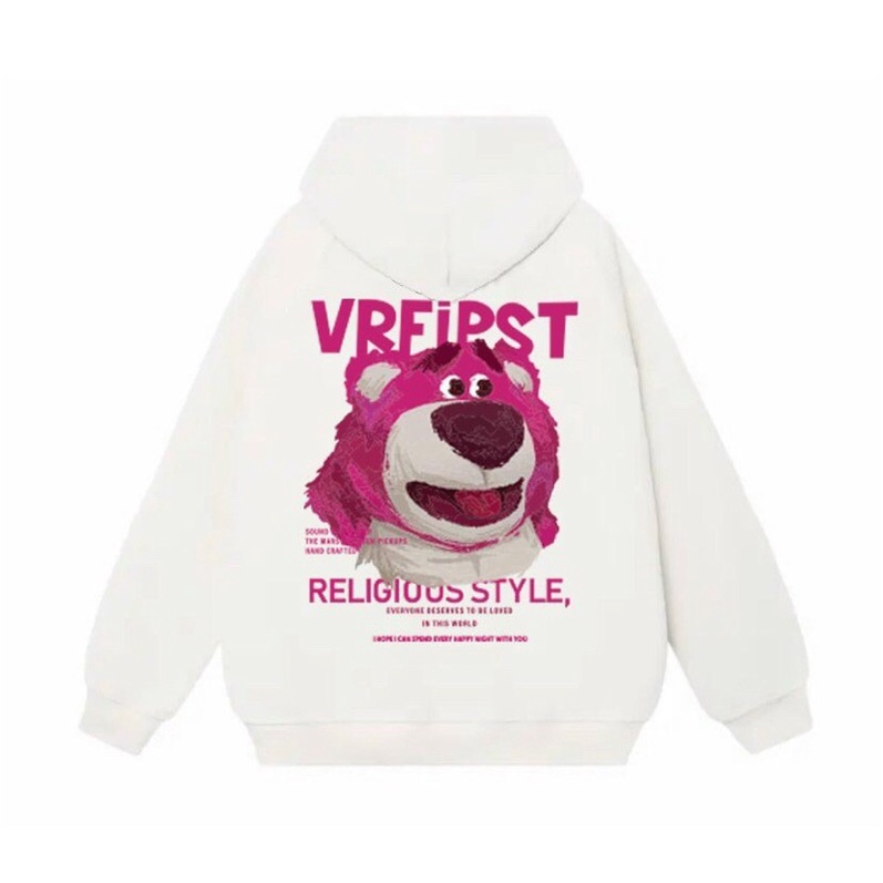 Áo hoodie gấu nỉ bông cotton gấu Lotso