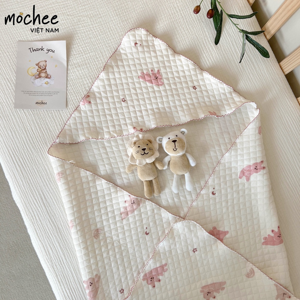 Ủ LỤA COTTON MOCHEE - THỎ HỒNG