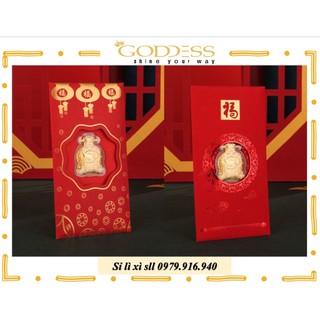Bao Lì xì tết Giáp Thìn 2024 - Lì Xì Thần Tài Mạ Vàng 24K Hồng Kông Màu Đỏ May Mắn Rước Tài Lộc Giá Sỉ