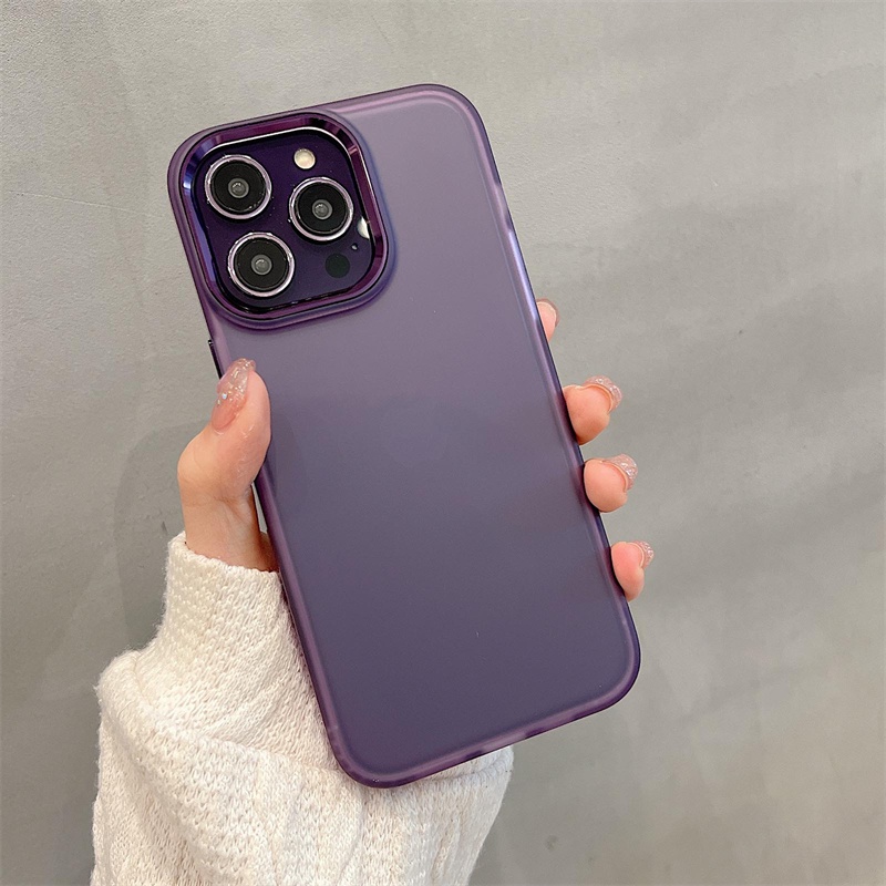 Ốp Điện Thoại iPhone 14 13 12 Pro max 14 plus case ốp lưng điện thoại i phone 14 13 12 promax Acrylic Trong Suốt Chống Sốc Mạ Viền Kim Loại Cho iP 14Plus 11 12 13 14 Pro Max