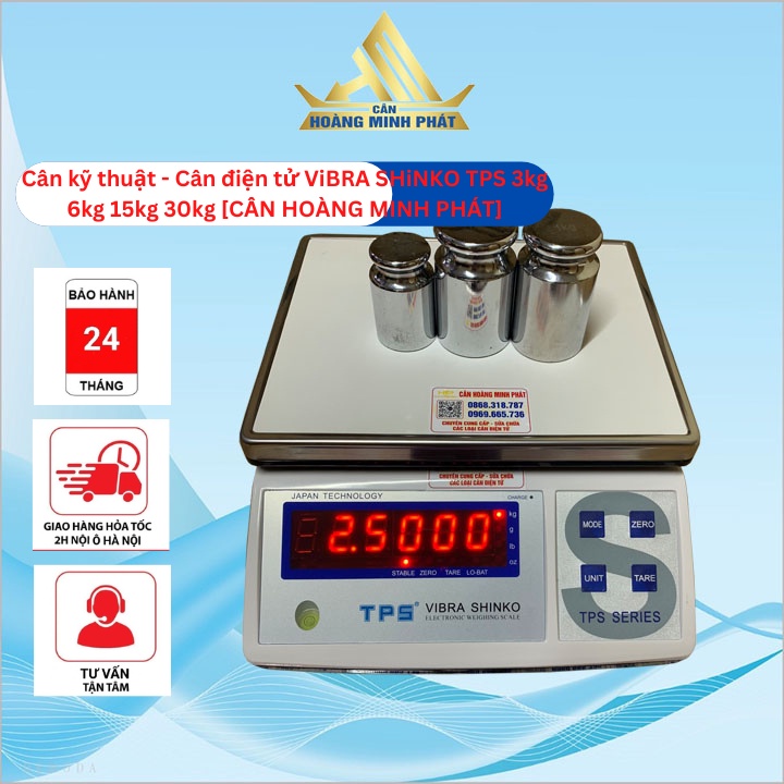 Cân điện tử Cao Cấp Nhật Bản ViBRA SHiNKO TPS Dành cho nhà hàng, cửa hàng 3kg 6kg 15kg 30kg [ CÂN HOÀNG MINH PHÁT ]