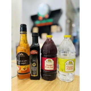 Giấm táo, giấm nho thơm, giấm nho đỏ, giấm trắng Chatel của Pháp