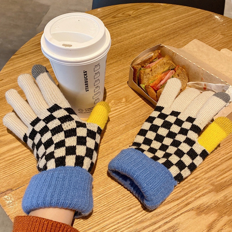 1 Đôi Găng Tay Lông Nhung Bảo Vệ Ngón Tay Cảm Ứng