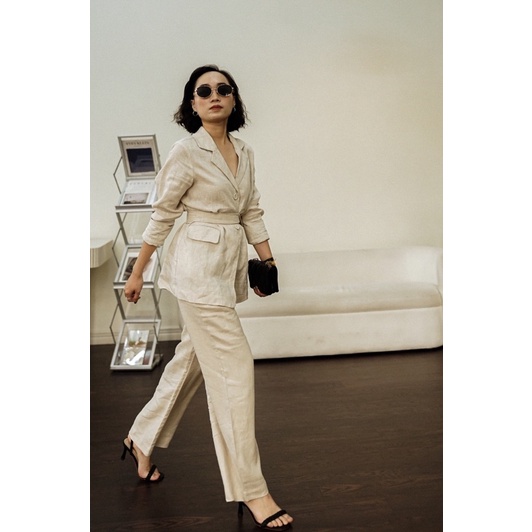 Áo khoác blazer linen - Nella Blazer - PHUTA
