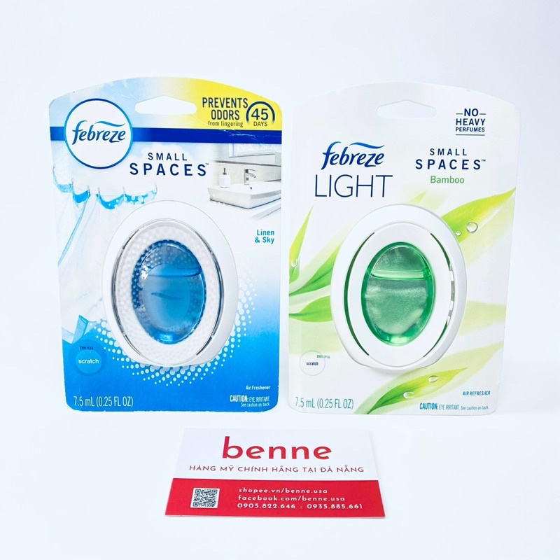 Tinh dầu thơm phòng tắm Febreze Small Spaces 7.5ml của Mỹ