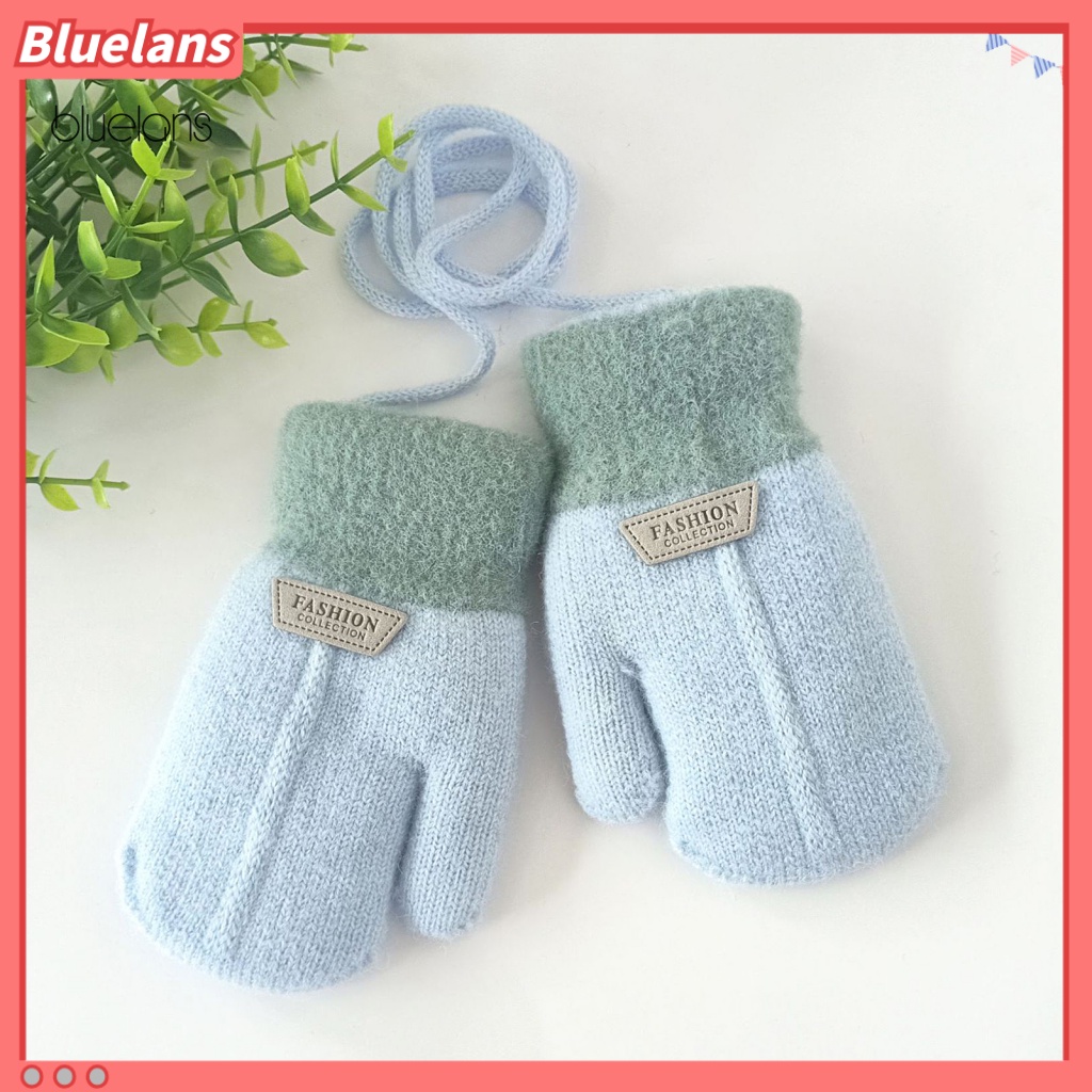1 Đôi Găng Tay Chống Gió Màu Sắc Tinh Khiết Thời Tiết Mùa Thu Đông Cho Bé