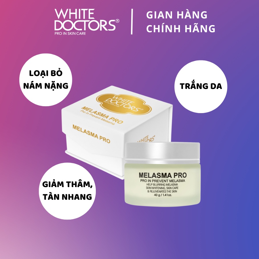 Bộ đôi làm giảm nám da thể nặng White Doctors - White Doctors Daily UV Care 40g & White Doctors Melasma Pro 40g