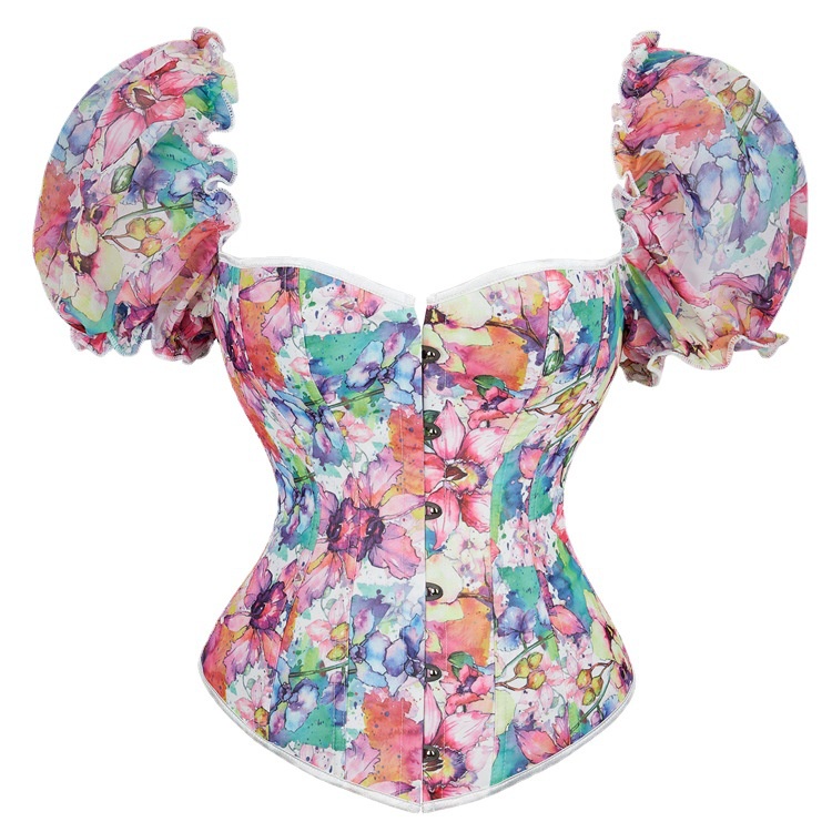 Áo corset Ngắn Tay Màu Sắc Thời Trang Âu Mỹ Cho Nữ