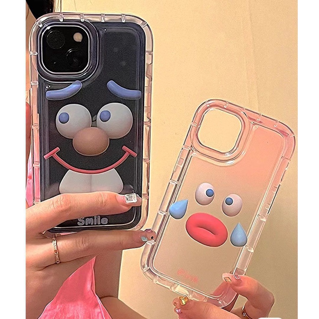 Ốp Điện Thoại Mềm Chống Sốc In Hình Biểu Tượng Cảm Xúc Dễ Thương Cho Iphone 11 Promax 14 13 12 YG0R 11