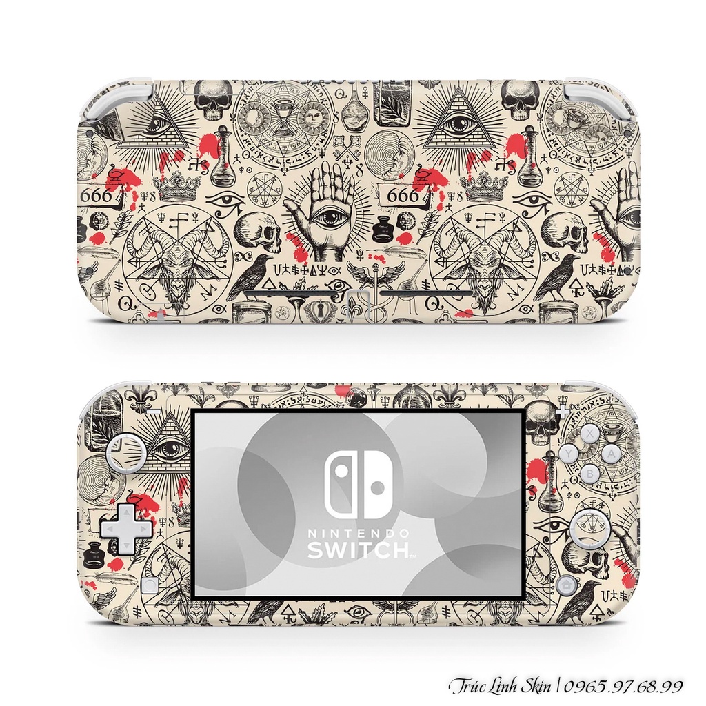 Skin decal dán Nintendo Switch Lite mẫu Illuminati