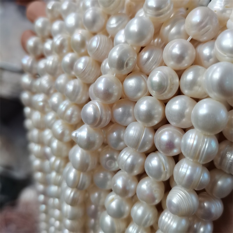 Chuỗi Ngọc Trai Nước Ngọt 11-12mm Hình Khoai Tây Chiên