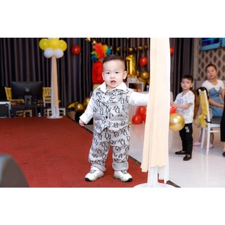 Set vest bé trai 4 chi tiết
