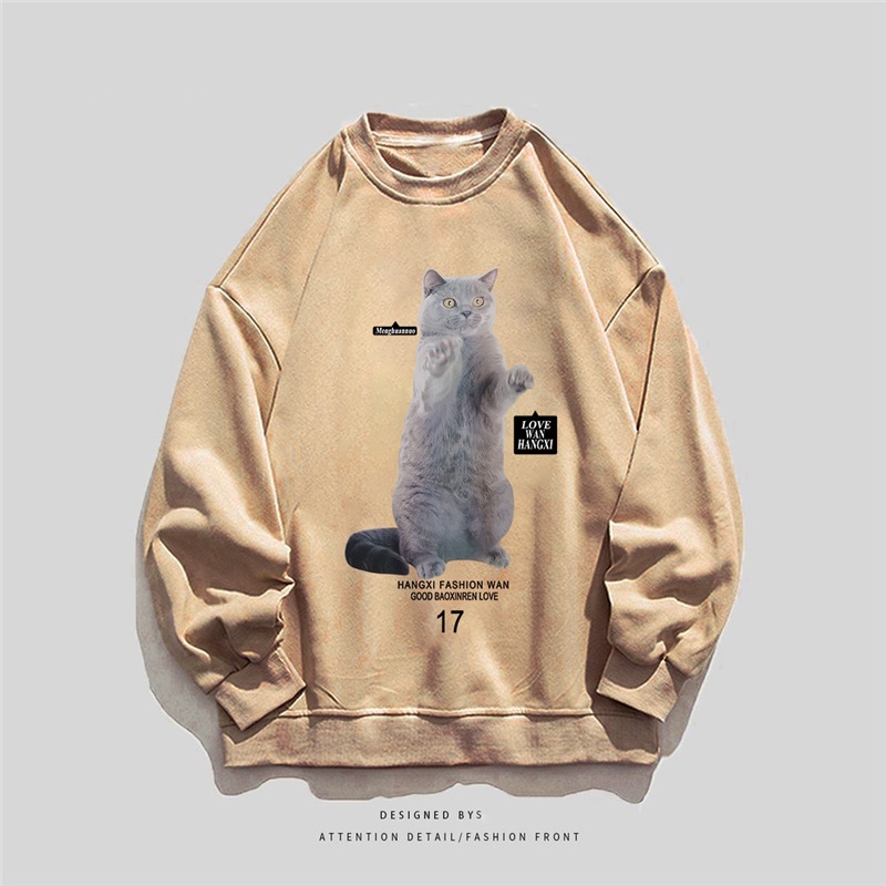 NRVP Áo Thun Nữ Dài Tay Dáng Rộng In Hình Phong Cách Hàn Quốc Mới