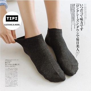 Tất Len muối tiêu Vintage Cổ Thấp