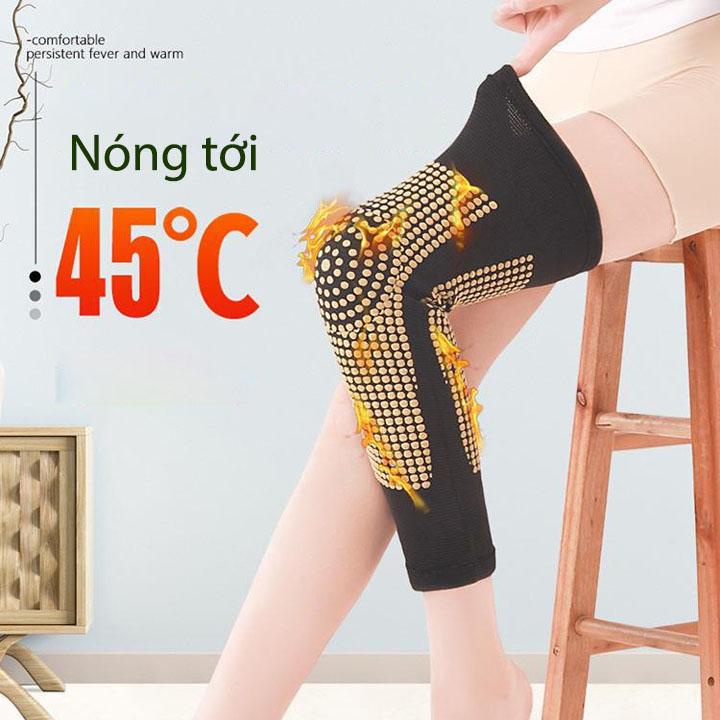 Bó gối ngải cứu 2 mặt làm nóng tới 45 độ C giúp giảm đau khớp, loại dài tới 42cm