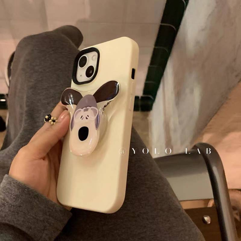 Ốp điện thoại silicone có giá đỡ hình chú chó hoạt hình Wallace và Gromit thích hợp cho iphone 14promax 13 12 11
