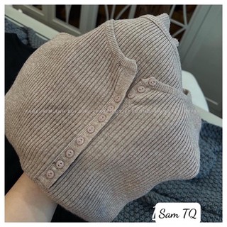 áo len cài khuy chất len tăm