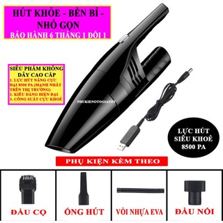 Máy hút bụi cầm tay mini không dây cho xe hơi, ô tô (HÚT SIÊU KHỎE)