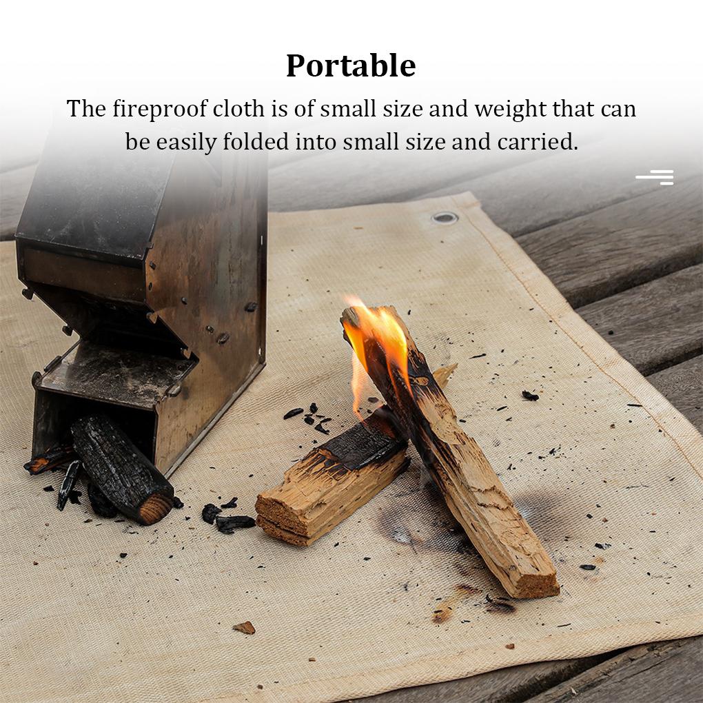 Thảm Trải 4 Lỗ Cách Nhiệt Chống Cháy Có Thể Tái Sử Dụng Cho Nướng Bbq Ngoài Trời