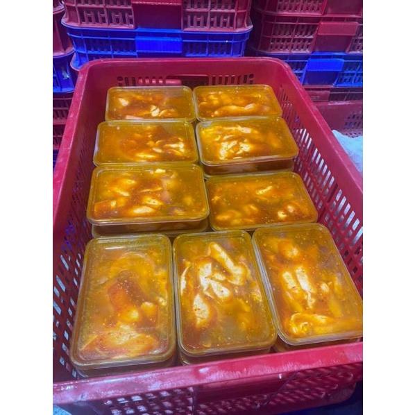 119k VÚ HEO ƯỚP BBQ - HỘP 500G  BAO GIÒN NGON.