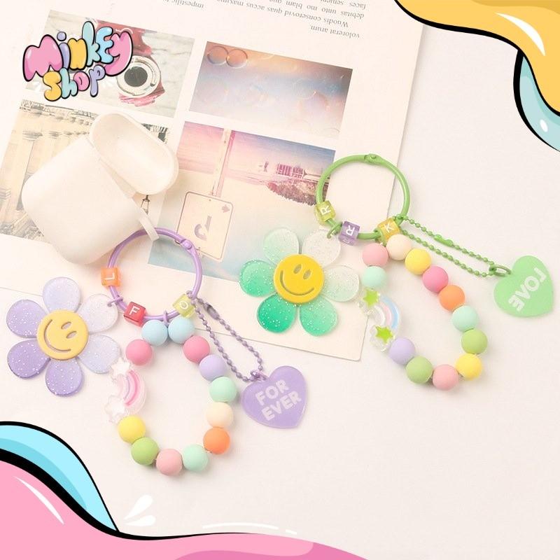 Móc Khoá Hoa Mặt Cười Đẹp Dễ Thương Cute Quà Tặng Ý Nghĩa Phụ Kiện Túi Xách Balo Oto Cặp Xách Đáng Yêu 02MKH -Minkey