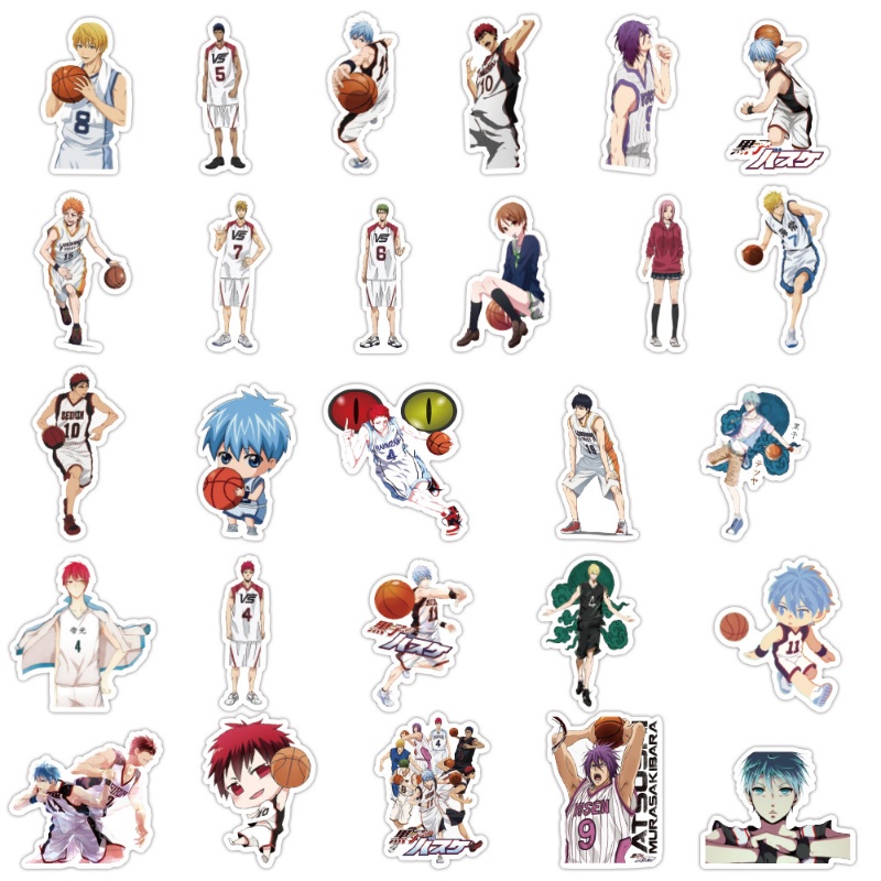50 Miếng Dán Anime Kuroko No Basket Cho Chai Nước Hydro Bottles Bóng Rổ Cho Thanh Thiếu Niên