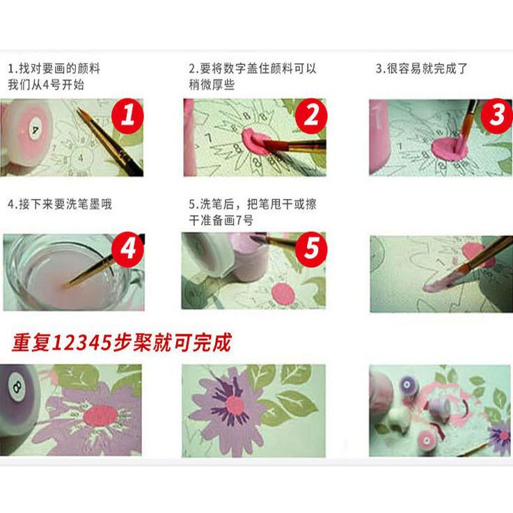 Tranh Sơn Dầu Tự Làm Thủ Công Hình Chó Pochacco 20 * 20cm