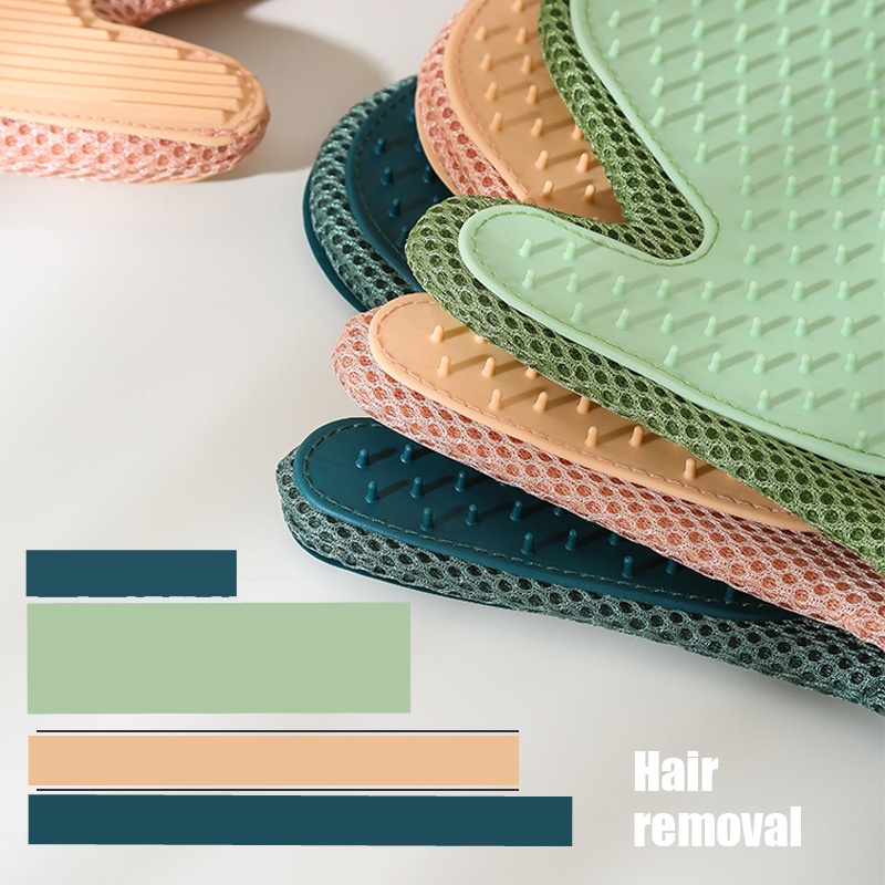 Găng Tay Hai Mặt Massage Khử Mùi Cho Mèo