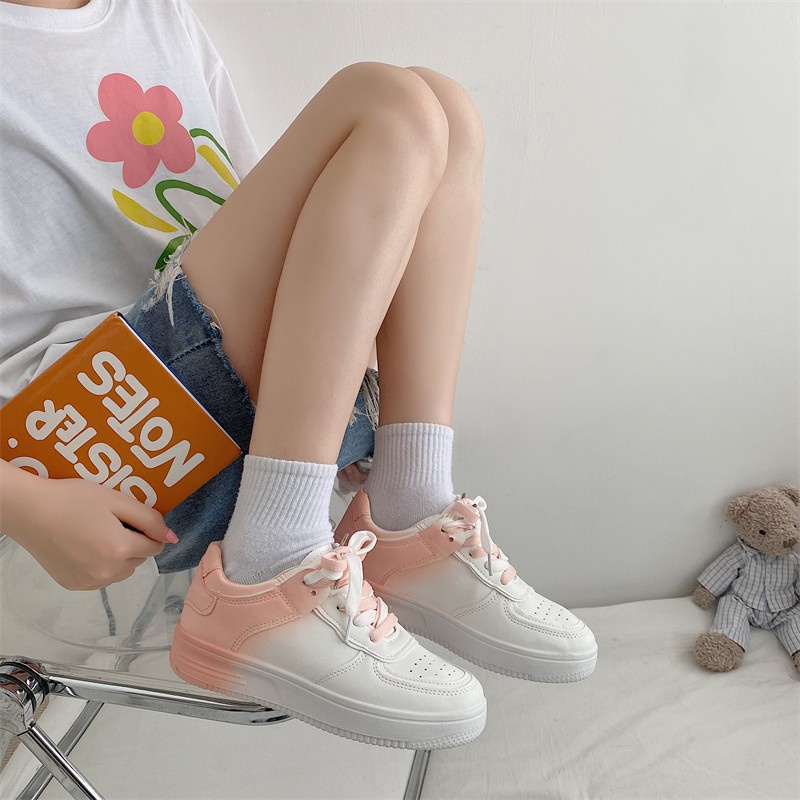Giày Thể Thao Đế Dày Màu Sắc gradient Phong Cách Hàn Quốc Cho Nữ