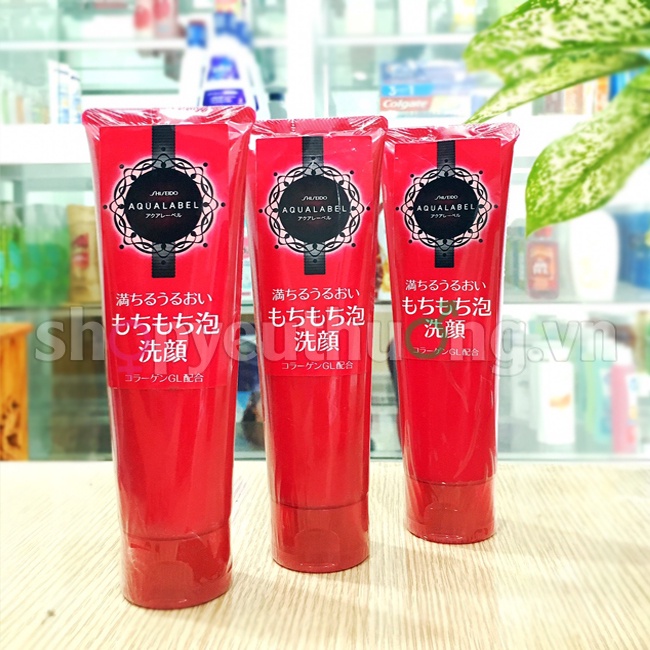 Sữa rửa mặt Shiseido Aqualabel 3 màu Xanh/ Đỏ