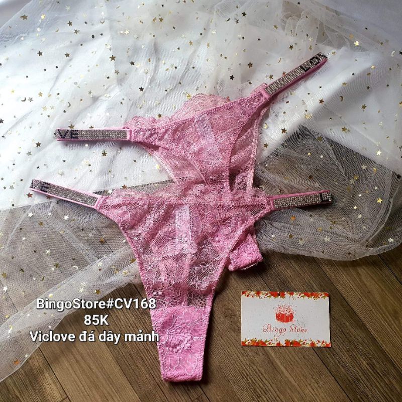 Quần lọt khe ren Love đá dây mảnh CV168