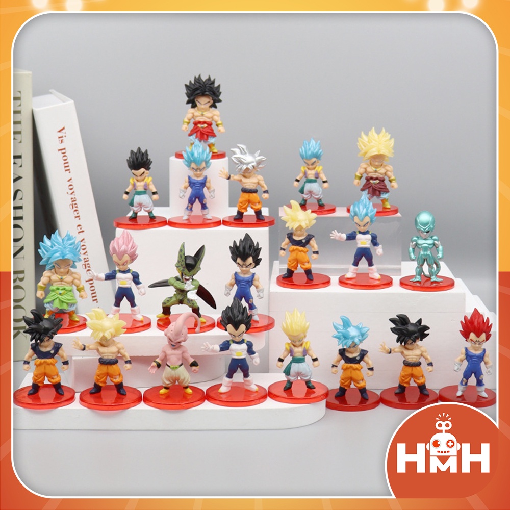 Mô hình Dragon Ball - mô hình chibi, Nhân vật 7 viên ngọc rồng, đồ chơi trang trí size nhỏ