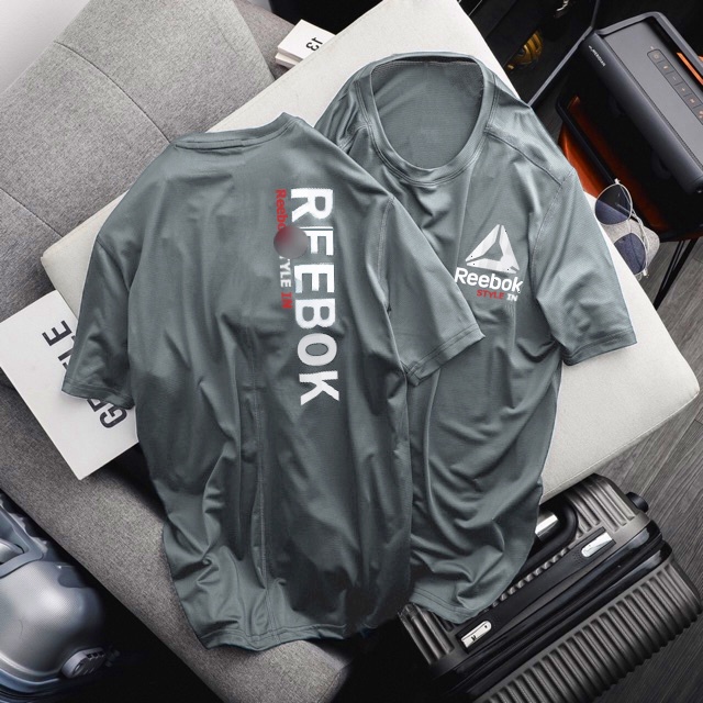 Áo Thun Nam Tay Ngắn 𝗥𝗘𝗘𝗕𝗢𝗞 𝗔𝟬𝟮 Cổ Tròn Áo Phông Thể Thao Chạy Bộ Nam