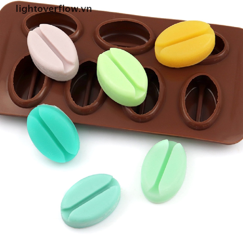 Khuôn Làm Đá / Kẹo / Bánh Hình Hạt Cà Phê Dễ Thương DIY