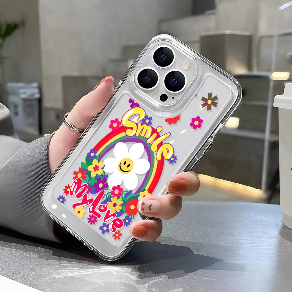 Ốp Điện Thoại Trong Suốt Hình Hoa Hướng Dương Cho iphone 14 Pro Max 14 Plus 13 11 12 7Plus X XR XS Max 8 7