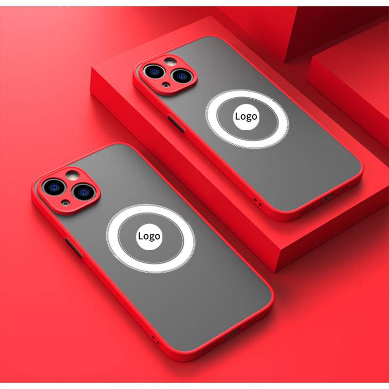 Ốp Điện Thoại Armor Silicone Nhám Từ Tính Chống Sốc Sang Trọng Cho iPhone 14 13 12 11 Pro MAX Plus X XS MAX XR