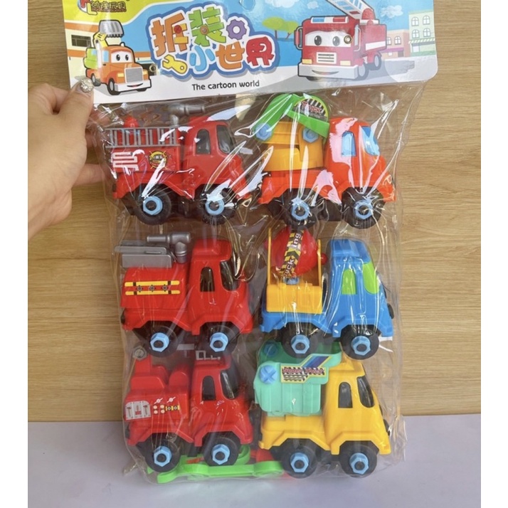 Túi 6 xe tháo lắp tua vít