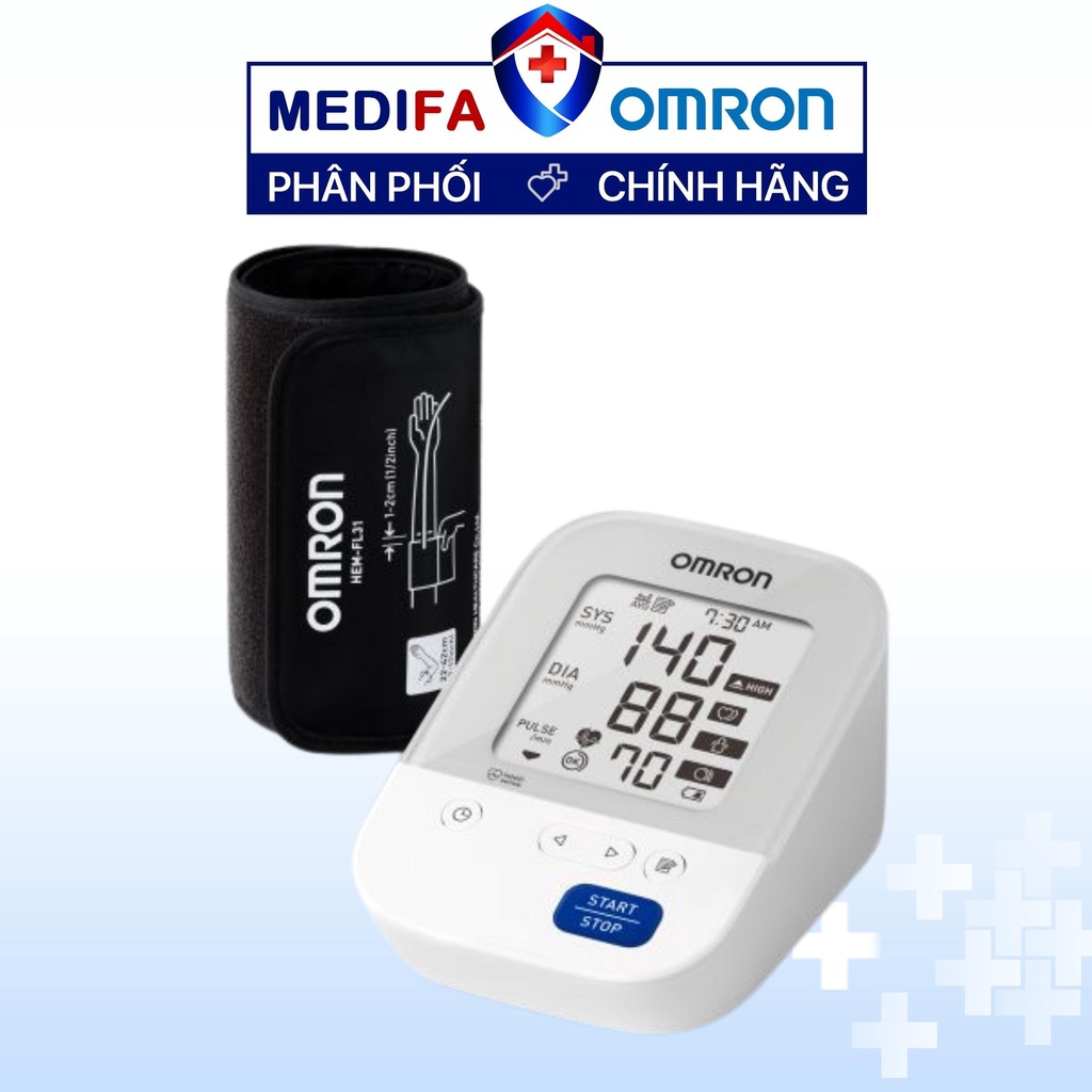 Máy đo huyết áp bắp tay tự động Omron cao cấp HEM-7156 chính hãng - Thiết bị y tế gia đình Medifa