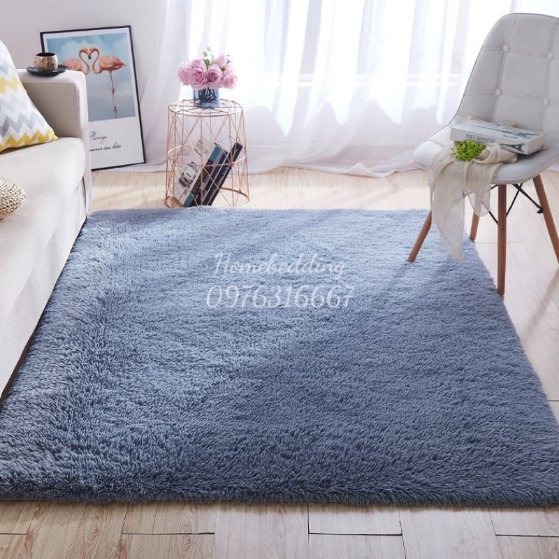 Thảm lông loang trải sàn nhiều kích thước  hàng đẹp lông dày không rụng lông  nhiều mẫu mặt sau chống trơn trượt,