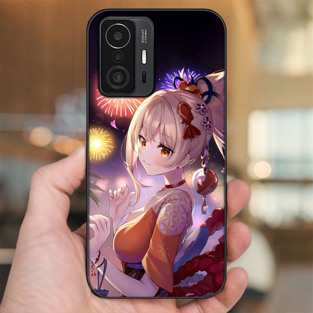 Ốp lưng Xiaomi 11T Pro 5G viền đen in hình Yoimiya Genshin Impact