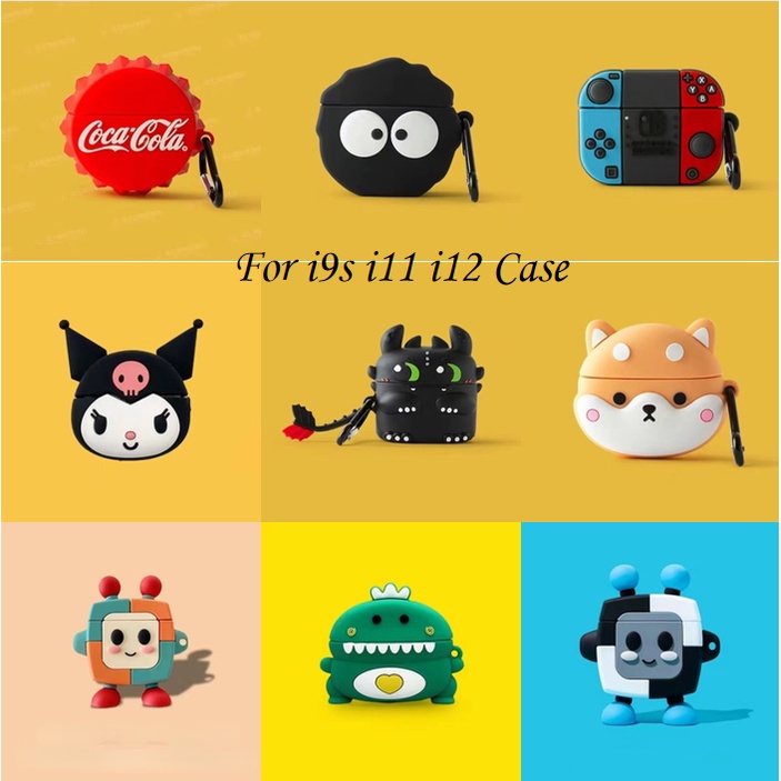 Vỏ Bảo Vệ Hộp Sạc Tai Nghe Inpods i9s i12 i11 Họa Tiết Hoạt Hình Dễ Thương