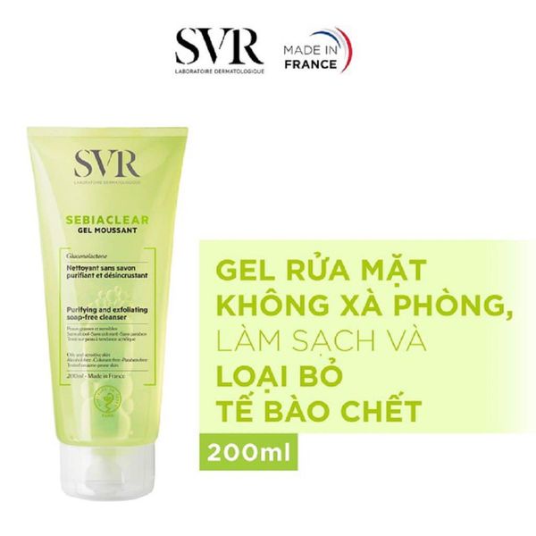 Sữa rửa mặt SVR SEBIACLEAR Gel Moussant 55ml/400ml