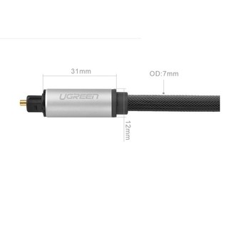 Cáp audio quang (Toslink, Optical) Ugreen 10539 / 10540 / 10541 / 10542  (vỏ nhôm)
